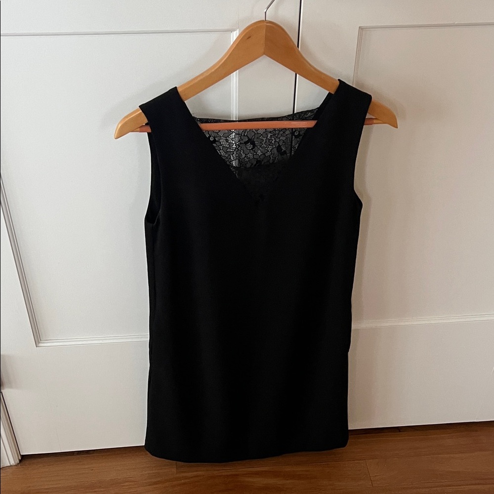 Black Sleeveless Dress with Lace